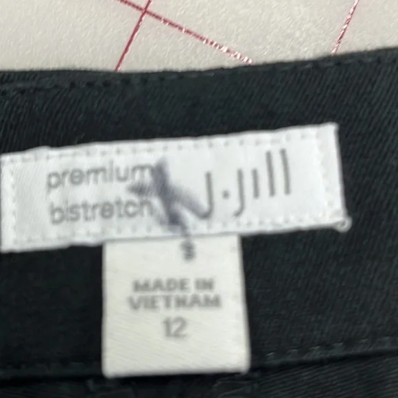 J. JILL Premium Bi-Stretch Minimalist/Career Two Pocket Black Ankle Pant SZ 12 - Picture 5 of 14